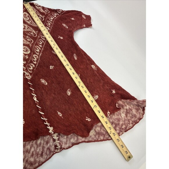 Sundance Short Sleeve Sweater Tunic Bandana Lightweight Orange Cotton Womens XL - Picture 10 of 11